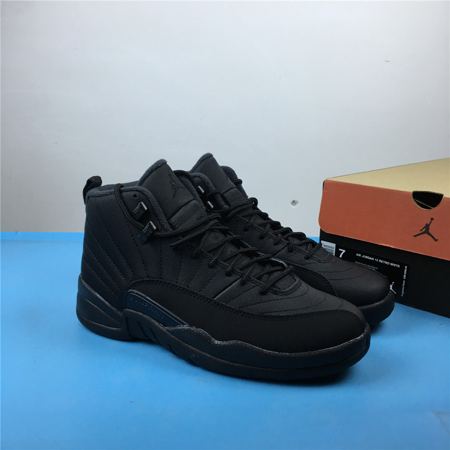 Air Jordan 12 Winterized All Black Shoes